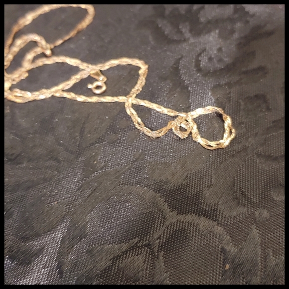14KT Gold Triple Strand Braided 19" Necklace - Picture 9 of 10